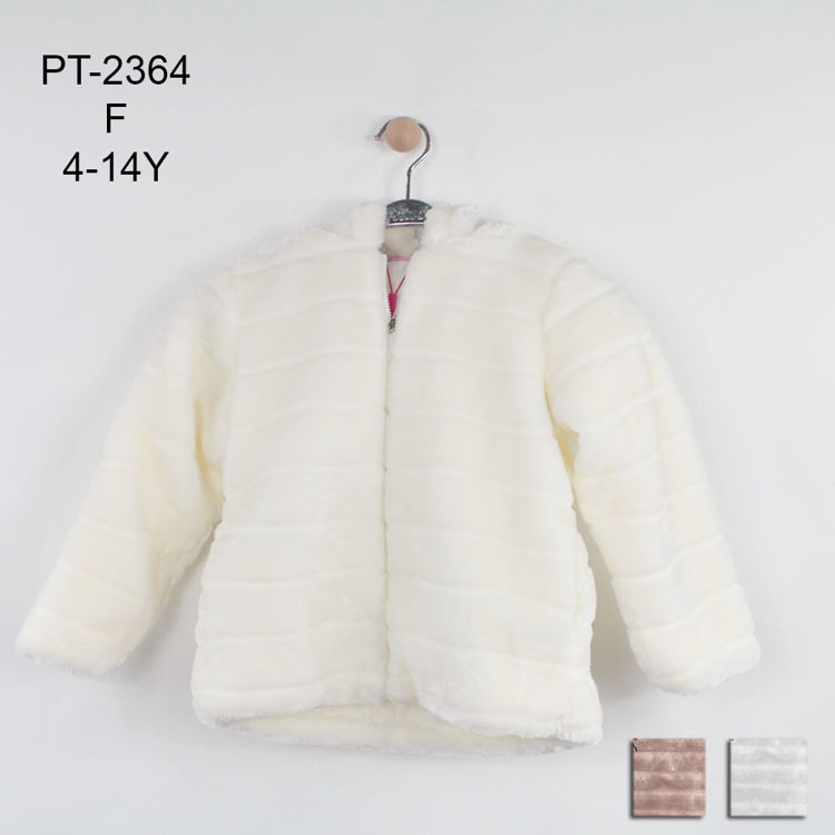 Picture of PT2364- GIRLS SMART FUR FEEL HOODY LONG SLEEVE JACKET